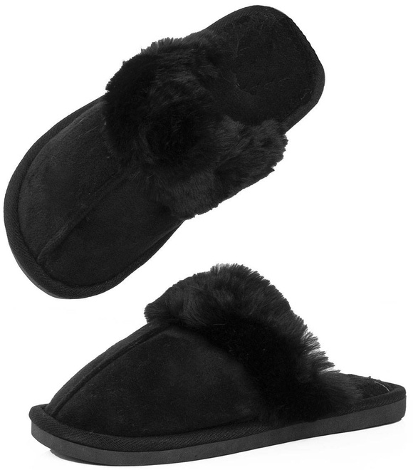 CZARNE MĘSKIE OCIEPLANE KAPCIE KLAPKI 4