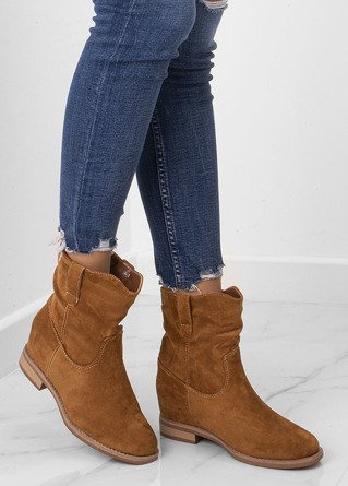 CAMEL ZAMSZOWE BOTKI KOWBOJKI NA KOTURNIE JESSICE