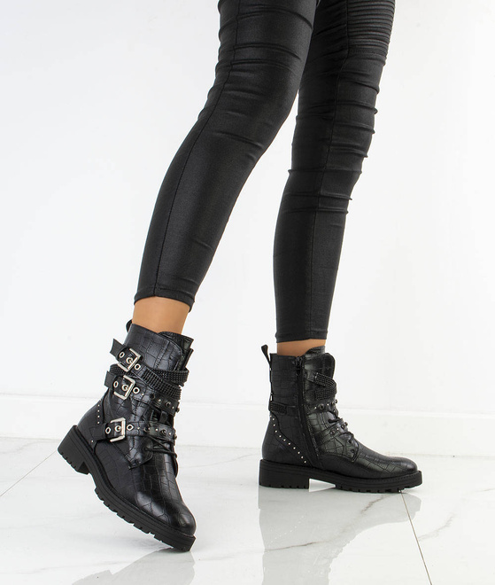 CZARNE TRAPERY BOTKI HEDRI 5