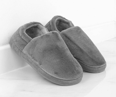 SZARE OCIEPLANE KAPCIE KLAPKI DOMOWE BITNEY