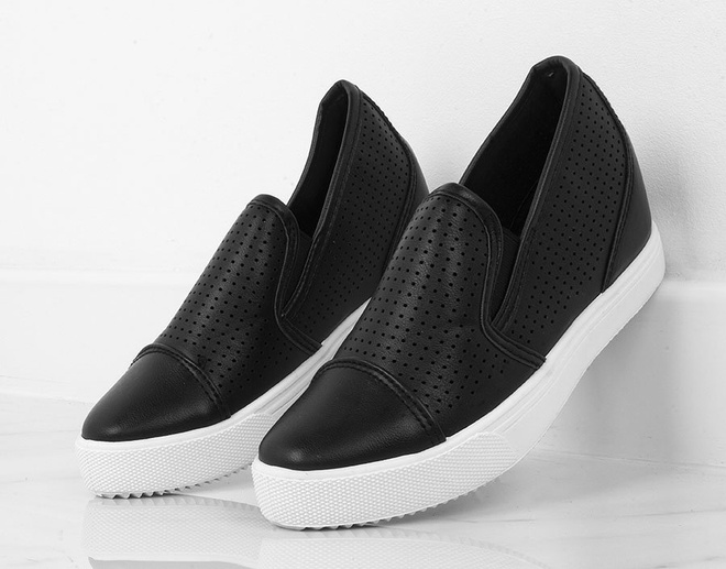 CZARNE SNEAKERSY NA KOTURNIE AGILLAS 3