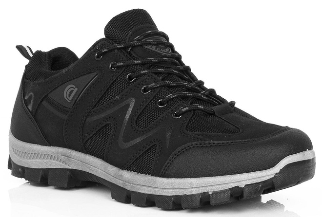 CZARNE MĘSKIE OCIEPLANE BUTY TREKKINGOWE 1