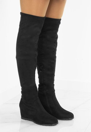 CZARNE KOZAKI NA KOTURNIE TALIM