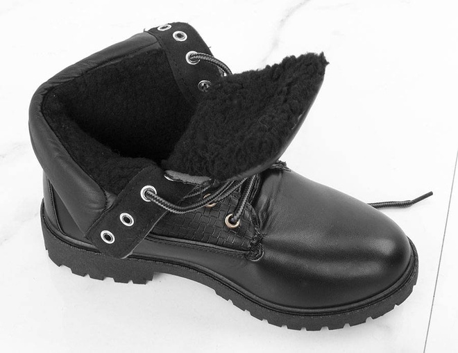 CZARNE OCIEPLANE TRAPERKI BOTKI TIMBERKI HILARY  5