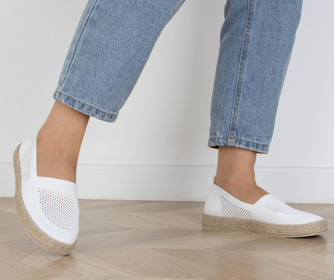 BIAŁE KORONKOWE ESPADRYLE TENISÓWKI LUCJA 5