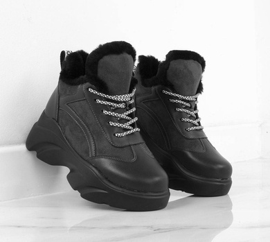 SZARY DAMSKIE BOTKI OCIEPLANE DALZIS