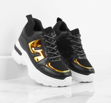 CZARNE BUTY SPORTOWE SNEAKERS HOLOGRAM