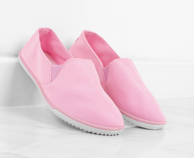 RÓŻOWE TENISÓWKI SLIP ON LYCRA ADELIN 2