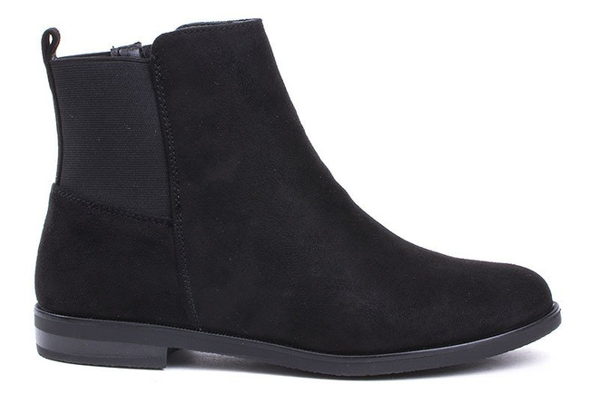 CZARNE OCIEPLANE ZAMSZOWE BOTKI Z GUMĄ MENDES 2