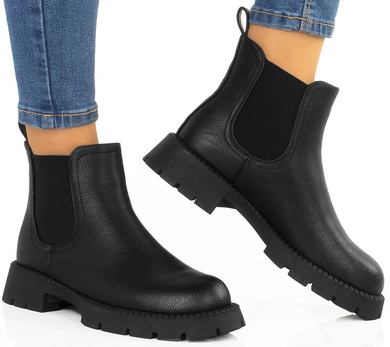 CZARNE SKÓRZANE BOTKI SZTYBLETY KIRINA