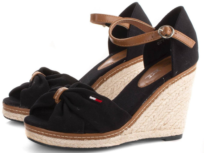 CZARNE SANDAŁY NA KOTURNIE ESPADRYLE RAFELLA 2