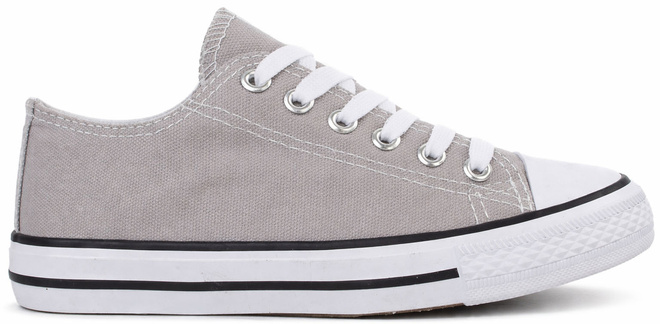 SZARE KLASYCZNE NISKIE TRAMPKI TENISÓWKI SZNUROWANE 1