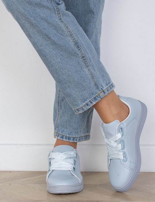 NIEBIESKIE DAMSKIE SNEAKERSY TRAMPKI SKÓRZANE SETES 7