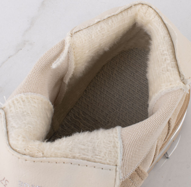 BEŻOWE ZAMSZOWE DAMSKIE BOTKI SZTYBLETY PLATFORMA NIVITA 6