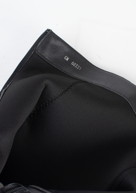 CZARNE DAMSKIE KOZAKI SKÓRZANE NA SŁUPKU ZAMEK RAMMA 7