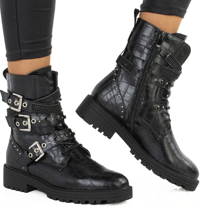 CZARNE TRAPERY BOTKI HEDRI 4