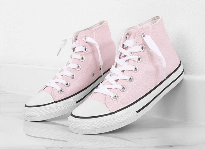RÓŻOWE WYSOKIE TRAMPKI CONVER 6