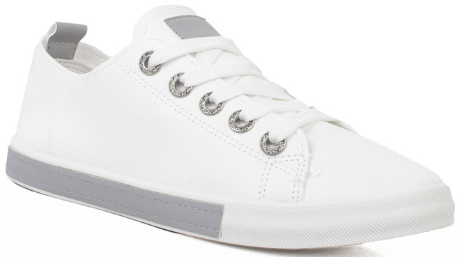 BIAŁE TRAMPKI SKÓRZANE DAMSKIE TENISÓWKI  1