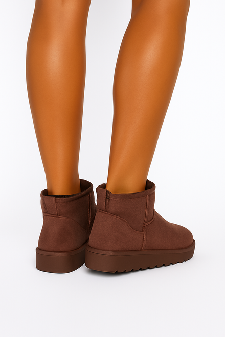 BRĄZOWE OCIEPLANE ŚNIEGOWCE BOTKI NA PLATFORMIE COFFEE 2