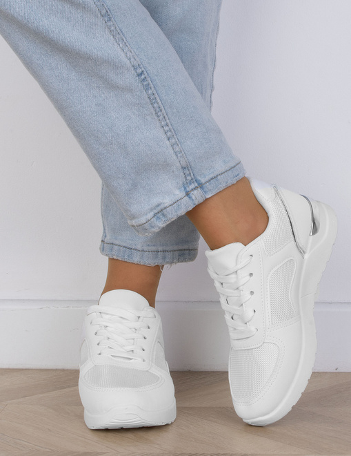 DAMSKIE BIAŁE TRAMPKI BUTY LEKKIE SNEAKERSY LEPES 7
