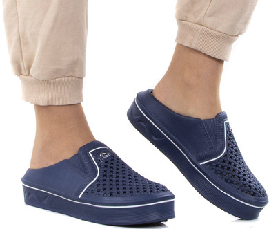 GRANATOWE LEKKIE KLAPKI CHODAKI KROKSY