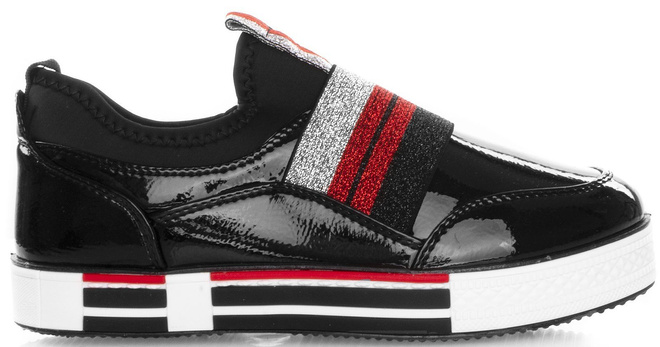 CZARNE WSUWANE BUTY SPORTOWE TORAS 4