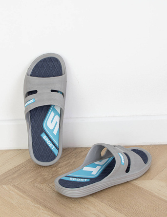 SZARE KLAPKI MĘSKIE PIANKOWE LEKKIE