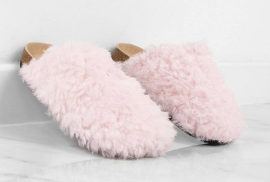 RÓŻOWE KLAPKI KAPCIE Z FUTERKIEM BLAIRE