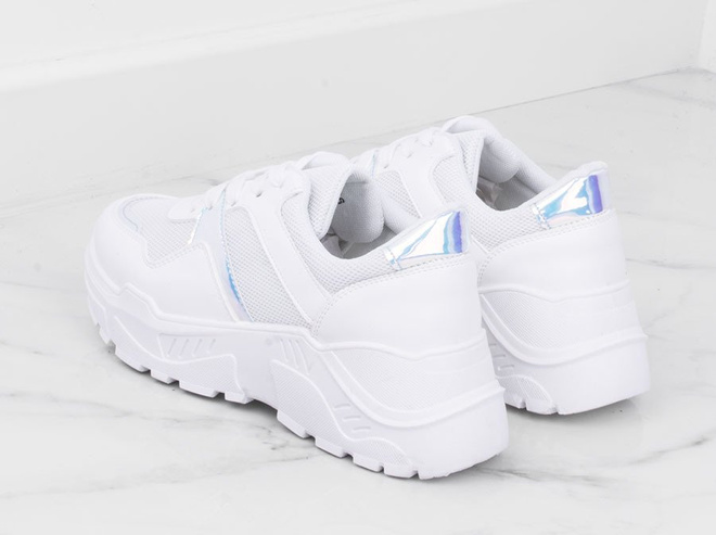 SPORTOWE BIAŁE SNEAKERSY TRAMPKI NA PODWYŻSZENIU TRACY 4