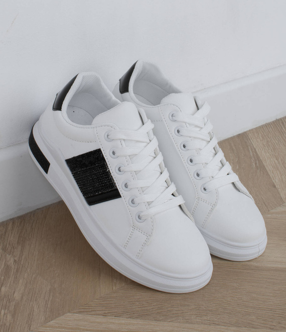 BIAŁE SNEAKERSY TRAMPKI KLASYCZNE NA PLATFORMIE RAINA 9