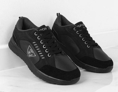 CZARNE MĘSKIE SNEAKERSY