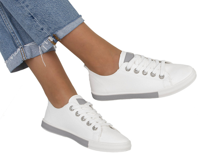 BIAŁE TRAMPKI SKÓRZANE DAMSKIE TENISÓWKI  4