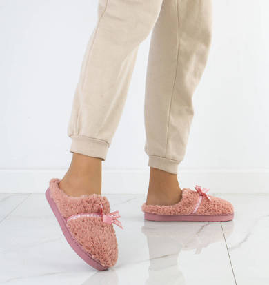 RÓŻOWE OCIEPLANE KAPCIE KLAPKI FIZZY