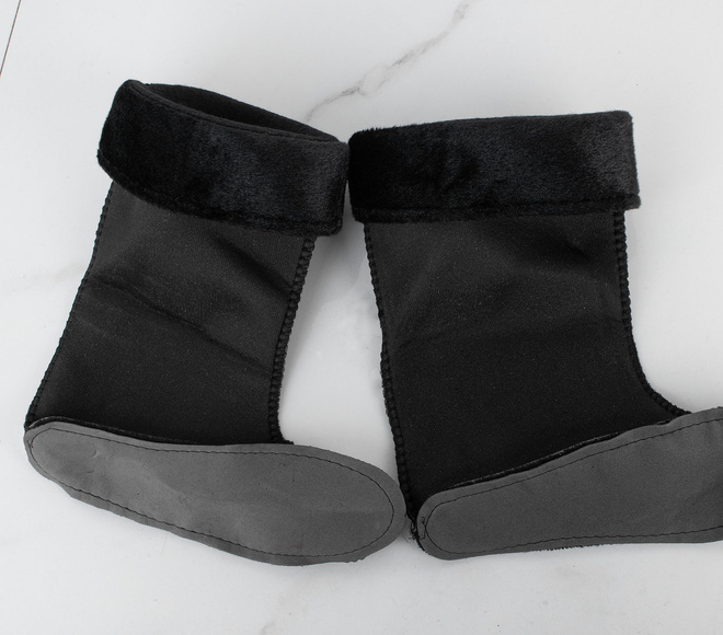 CZARNE OCIEPLANE LAKIEROWANE KALOSZE SZTYBLETY 5