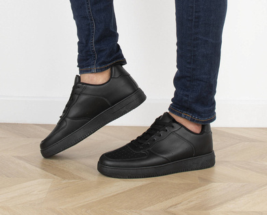 CZARNE SNEAKERSY TRAMPKI SKÓRZANE MĘSKIE KIDA