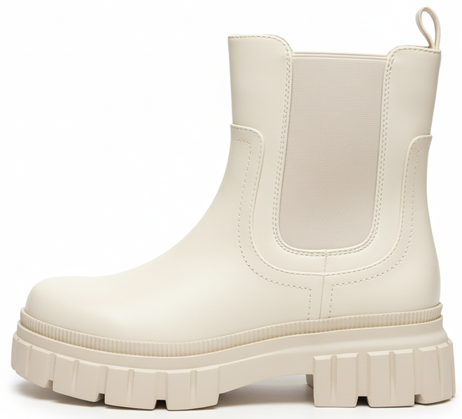 BEŻOWE SKÓRZANE BOTKI SZTYBLETY PLATFORMA CANDELA 3