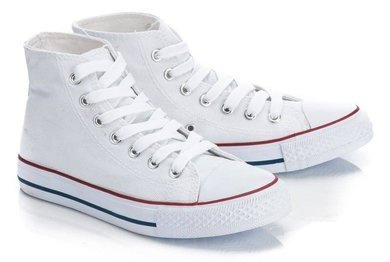 BIAŁE WYSOKIE TRAMPKI CONVER