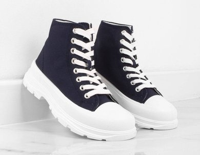 GRANATOWE WYSOKIE TRAMPKI KERIS