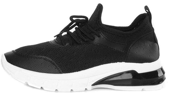 CZARNE SNEAKERSY NA GRUBEJ PODESZWIE JODDEN 4