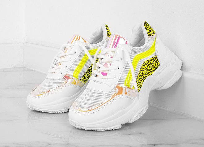 BIAŁE SNEAKERSY NA PLATFORMIE HOLOGRAM HOLLY 2