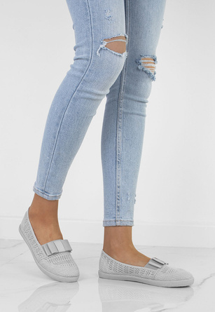 SZARE KORONKOWE BALERINKI ALAMO