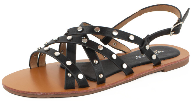 CZARNE SANDAŁY DAMSKIE Z ĆWIEKAMI CYNTHIA 3