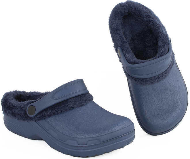 GRANATOWE OCIEPLANE KLAPKI CHODAKI KROKSY  1