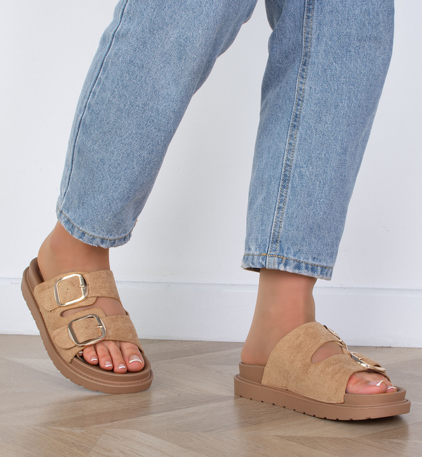 CAMEL KLAPKI Z KLAMRAMI ZAMSZOWE GUMOWA PODESZWA ARMINA 5