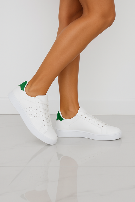 DAMSKIE BIAŁE SNEAKERSY TRAMPKI SKÓRZANE TUFFO 5