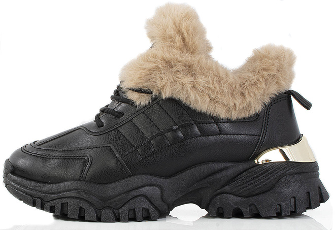 CZARNE OCIEPLANE SNEAKERSY CAMILA 3