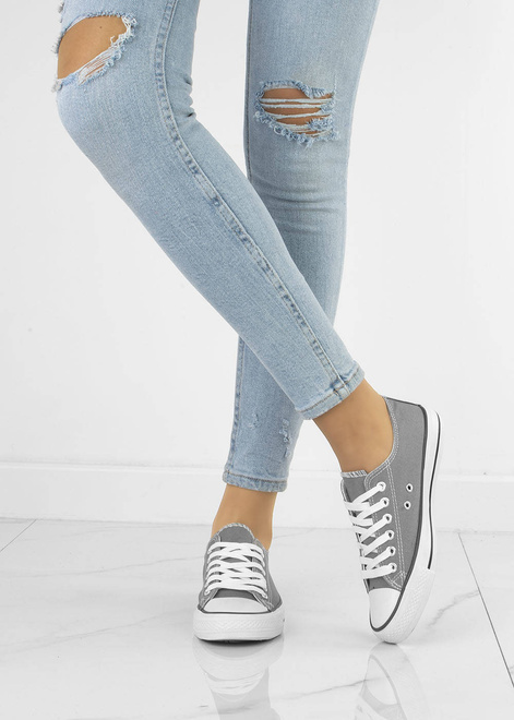 SZARE KLASYCZNE NISKIE TRAMPKI DAMSKIE   7