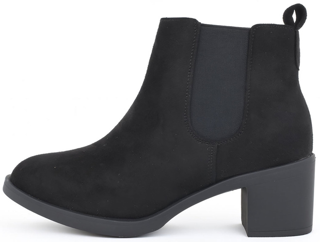 CZARNE DAMSKIE BOTKI NA SŁUPKU ZAMSZOWE OCIEPLANE  4