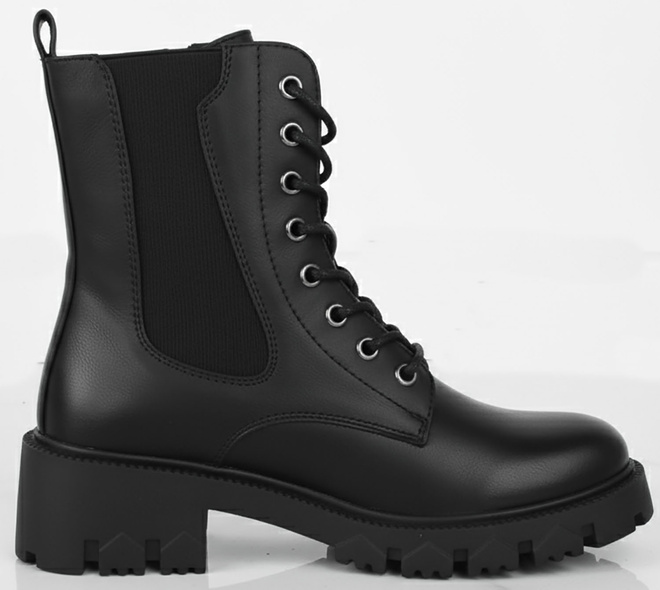 CZARNE BOTKI OCIEPLANE TRAPERY NA PLATFORMIE ALMILA 1