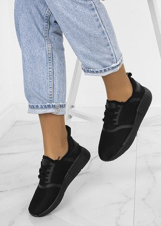 CZARNE LEKKIE SNEAKERSY LOLES